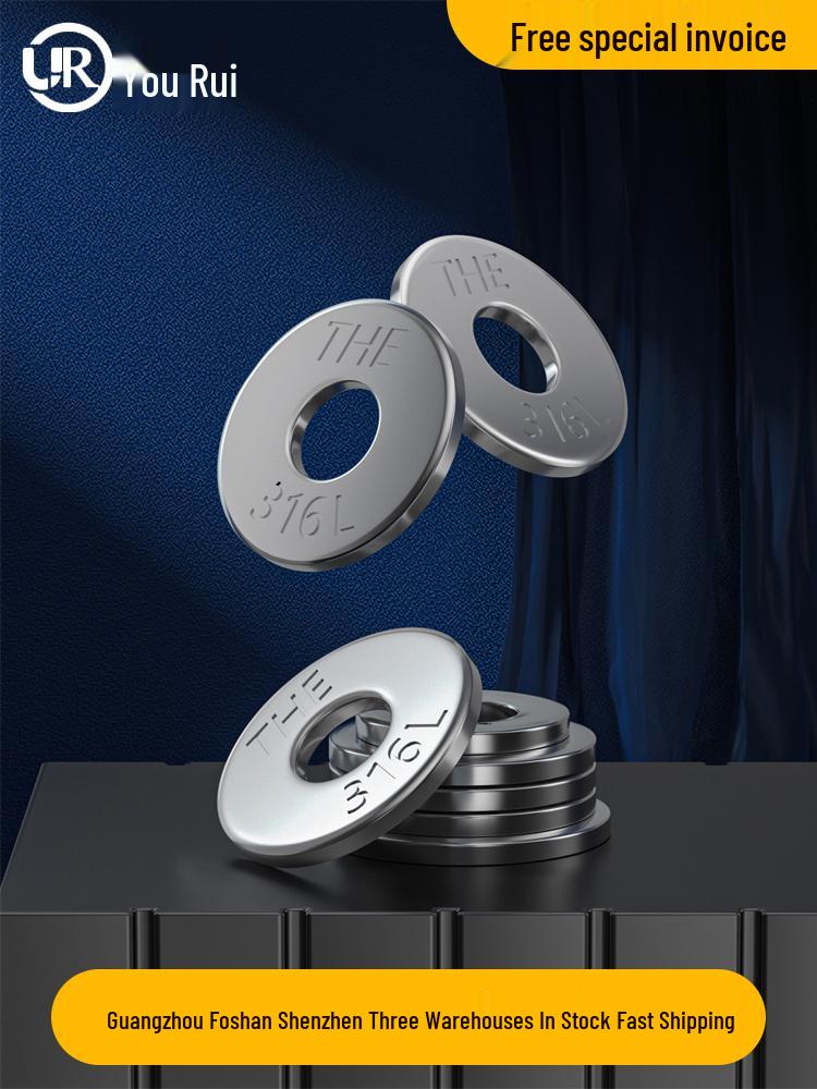 316L Stainless Steel Flat Washer, Enlarged & Thickened, Sizes M1.6 To M42, Series GB97