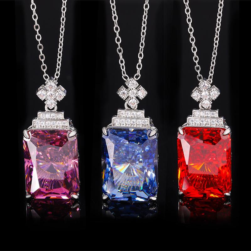 Bijoux Nid d'Oiseau Coupe Rétro Tempérament Pendentif Collier Pierre Principale 15 * 20