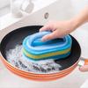 Flexible Plastic Sponge Cleaning Fibre Cotton Bathroom Bathtub Brush With Handle