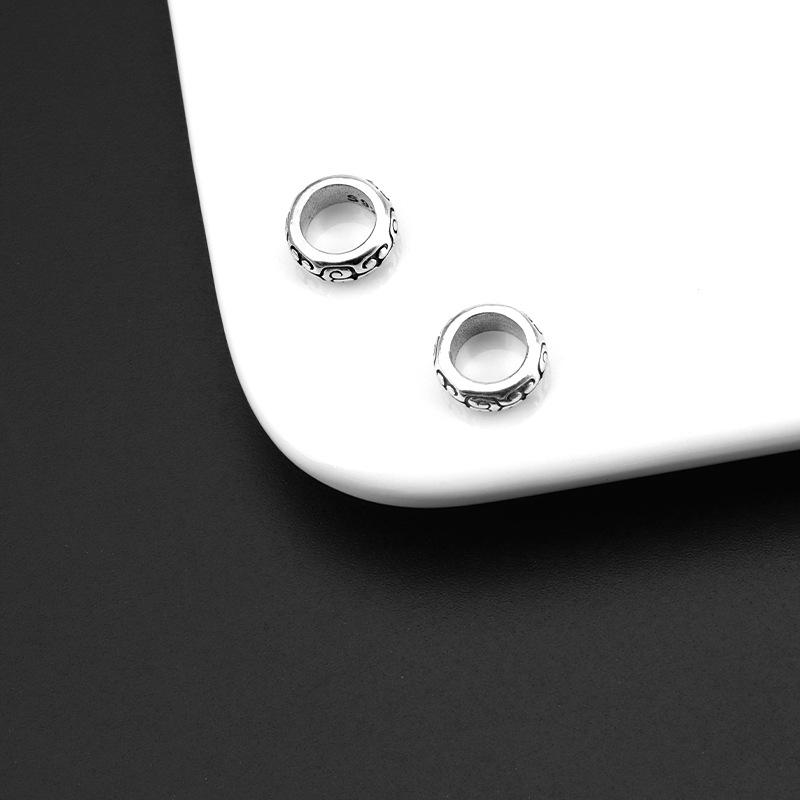 

Sterling Silver Ruyi Cloud Spacer Ring Bead for Bracelets and DIY Buddhist Rosary Accessories