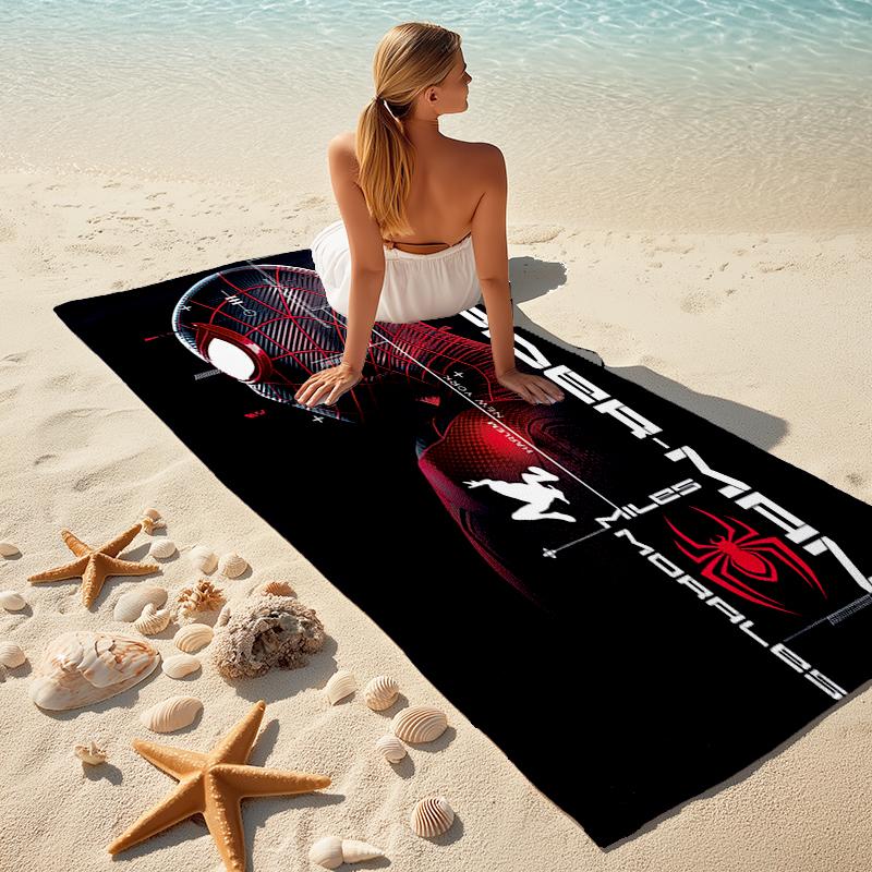 Spider-Man beach towel Outdoor camping Beach towel for vacation swim Outdoor pool Absorbent bath towel