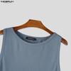 INCERUN Summer Men Sleeveless Casual Sports Fitted Tank Tops Undershirts
