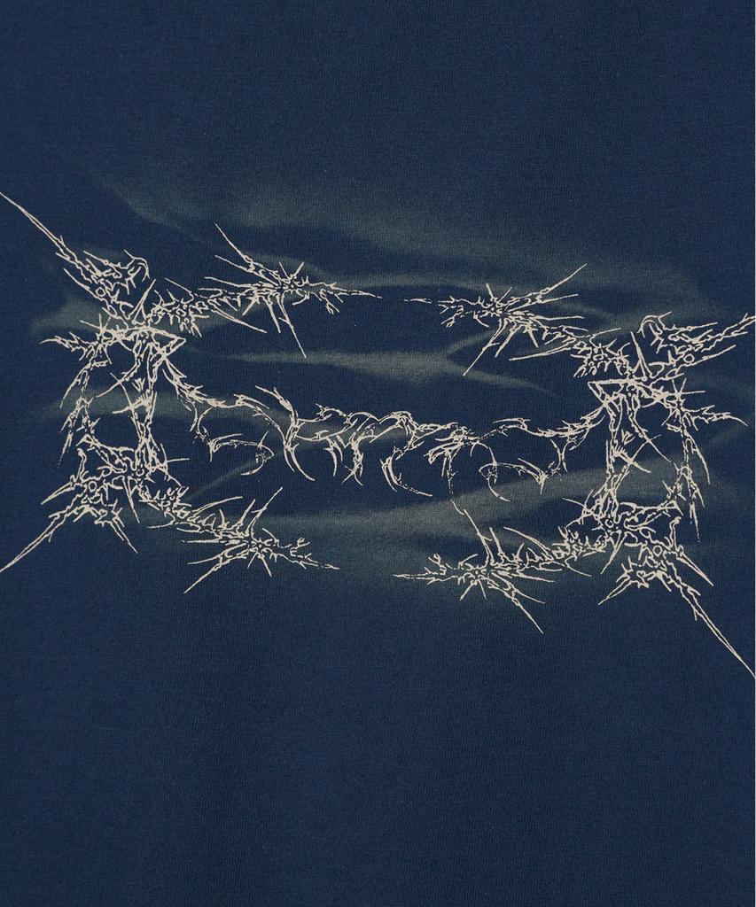 CRITIC Spike Wormhole Spray T-Shirt Navy
