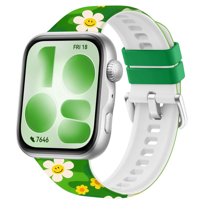 Compatible with Huawei Fit4 Watch, Micro-textured Silicone Strap, Same Style As Original HUAWEI FIT3 Strap.