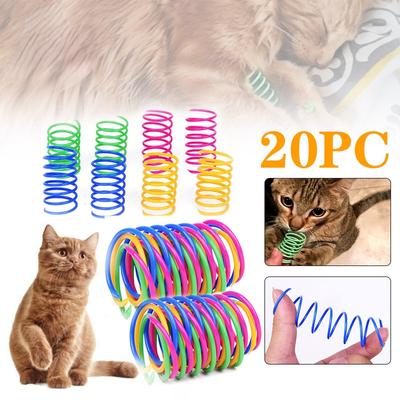 Gatito Bobina Muelles Espirales Juguetes para Gatos Interactivos Calibre Juguete de Resorte para Gatos Muelles Coloridos Juguete para Mascotas Gato Productos para Mascotas