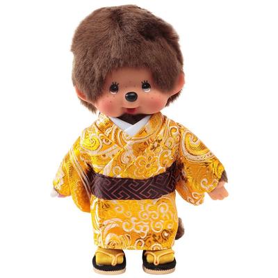 Official Kyugetsu Original Kimono Monchhichi Boy Gold IPM-80-Z