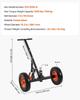 1200lbs Trailer Dolly 18 and 22 In Adjustable Height 2 In Ball 15.2 In Tires