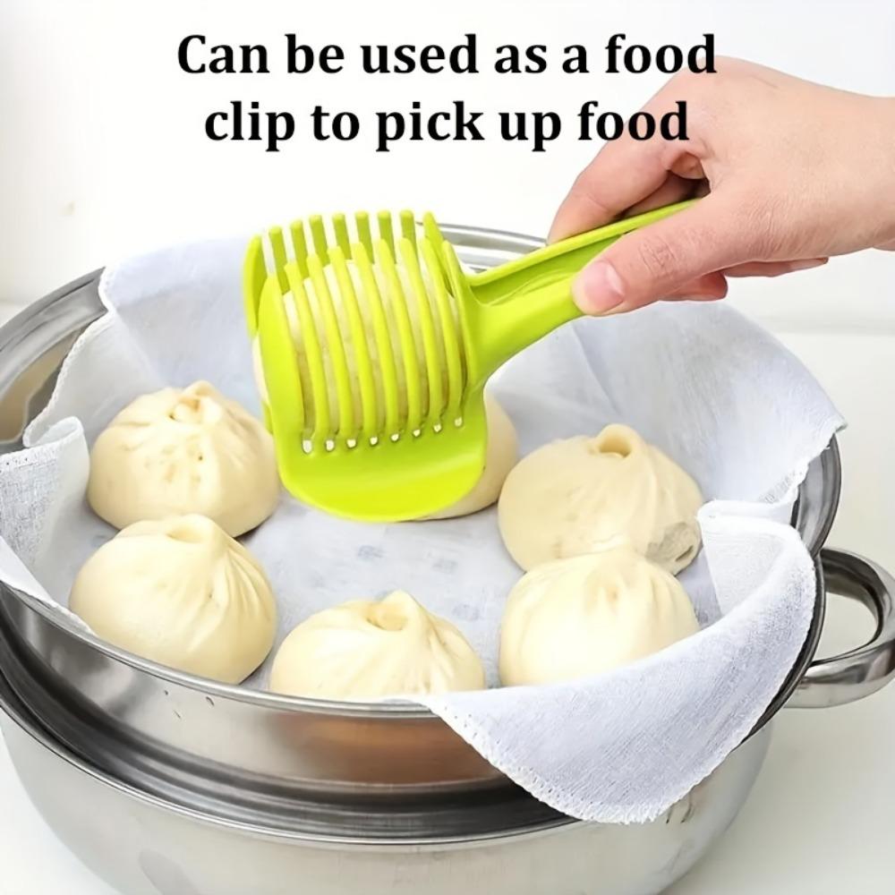 1 PC Plastic Potato Slicer Tomato Cutter Tool Shreadders Lemon Cutting Holder Cooking Tools