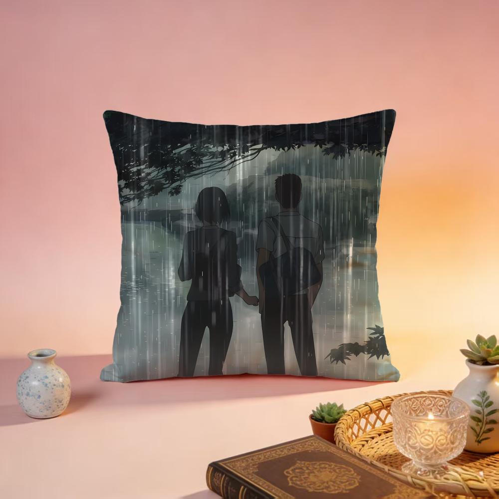 Popular TThe Garden of Wordsable Cushion Cover Premium SkinFriendly Pillow Case MultiPurpose for Home Office Travel
