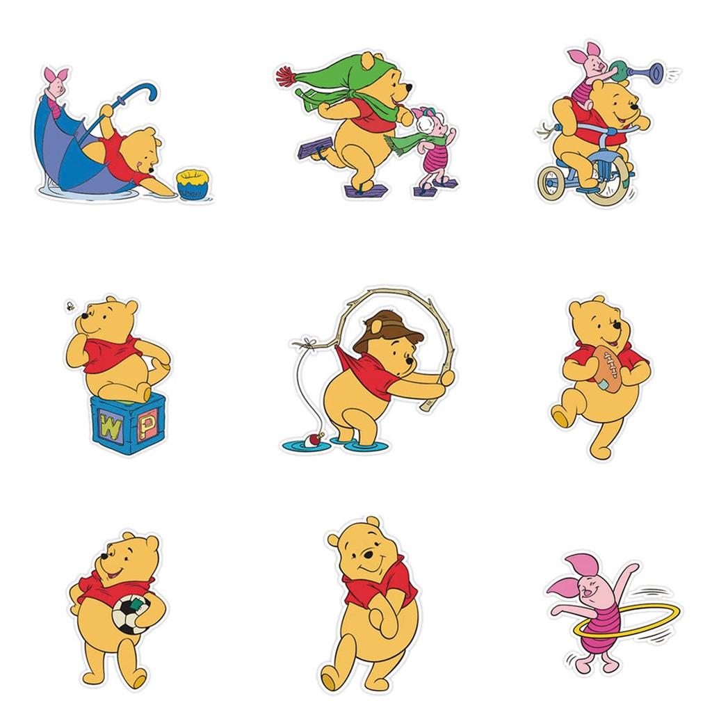 [GREDINO] Winnie the Pooh Waterproof Car Sticker for Suitcases, Laptops, Motorcycles, Helmets, and More