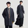 HERBEL Silk-Cashmere Blend Scarf Collar Wool Coat
