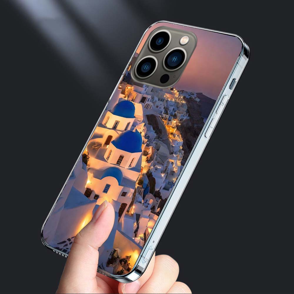 

Greece in summer. Santorini Phone Case For Iphone 16E 15 Pro 14 Plus 17E 16 17 Pro Max Air 11 12 13 Mini Shockproof Capa Cute iPhone 13 Pro Max