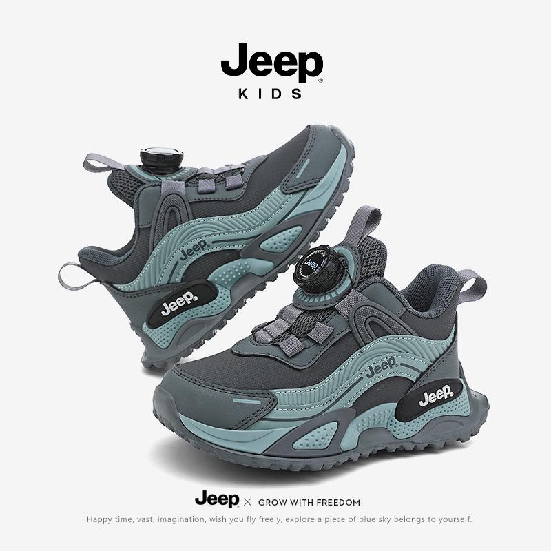 

Детские тренировочные ботинки Jeep 2025 с флисовой подкладкой, немецкие: Осень/Зима, Универсальная спортивная обувь для девочек 37