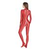 Diving Suit for Skin Also Nylon Swimsuits with Legs [AMORESY] Shiny, Full-body Skin-on Competition. Available (red, XXL)