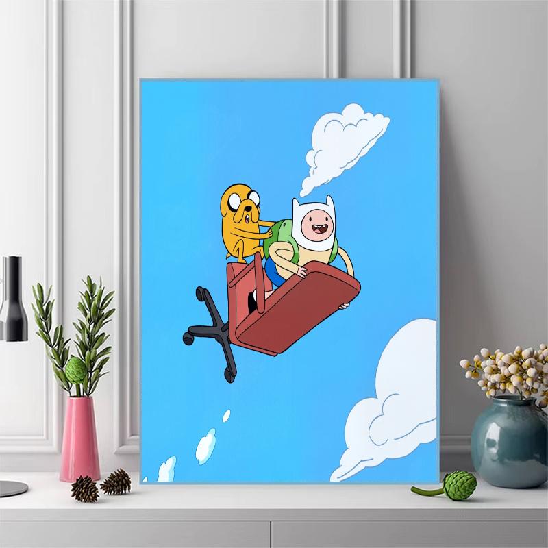 Adventure Time Pattern 3pcs 100% Round Full Drill 5D DIY Diamond Painting Embroidery Cross Stitch Rhinestone Décor