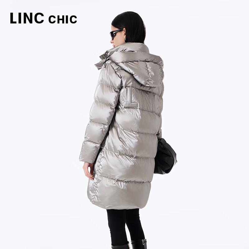 Jinyujie Women's Mid-length Loose Fit Puffer Down Jacket