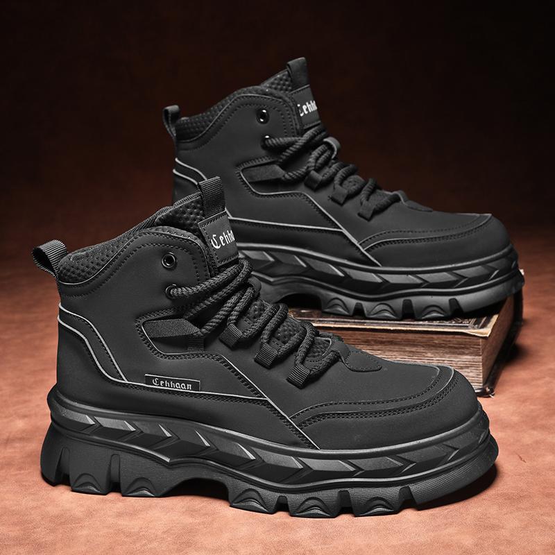 

Labor insurance men s shoes autumn trend thick-soled work leisure sports trendy shoes men s medium help tooling outdoor Martin boots 44