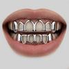 2Pcs/Set Glossy Dental Grills Hip Hop Hollow Teeth Grillz Braces Charm Teeth Grillz  Dental Crown