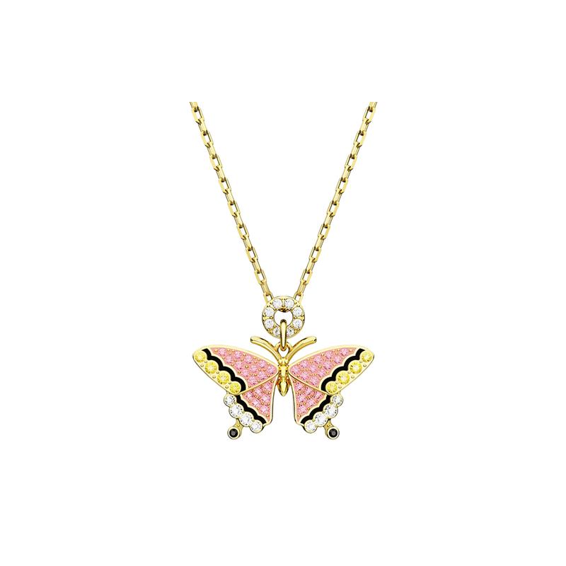 Swarovski Idyllia butterfly shape gold-plated necklace women s radiant 5658857