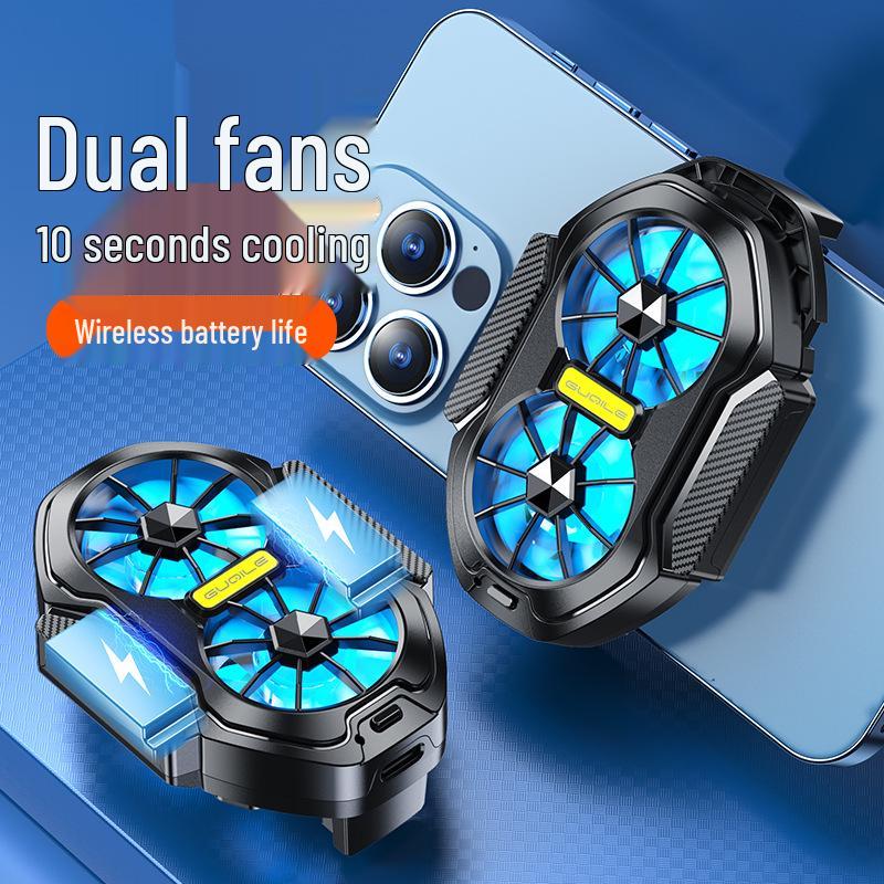 2024 FS01 Wireless Charging Dual-Fan Mobile Cooler for Gaming and Streaming