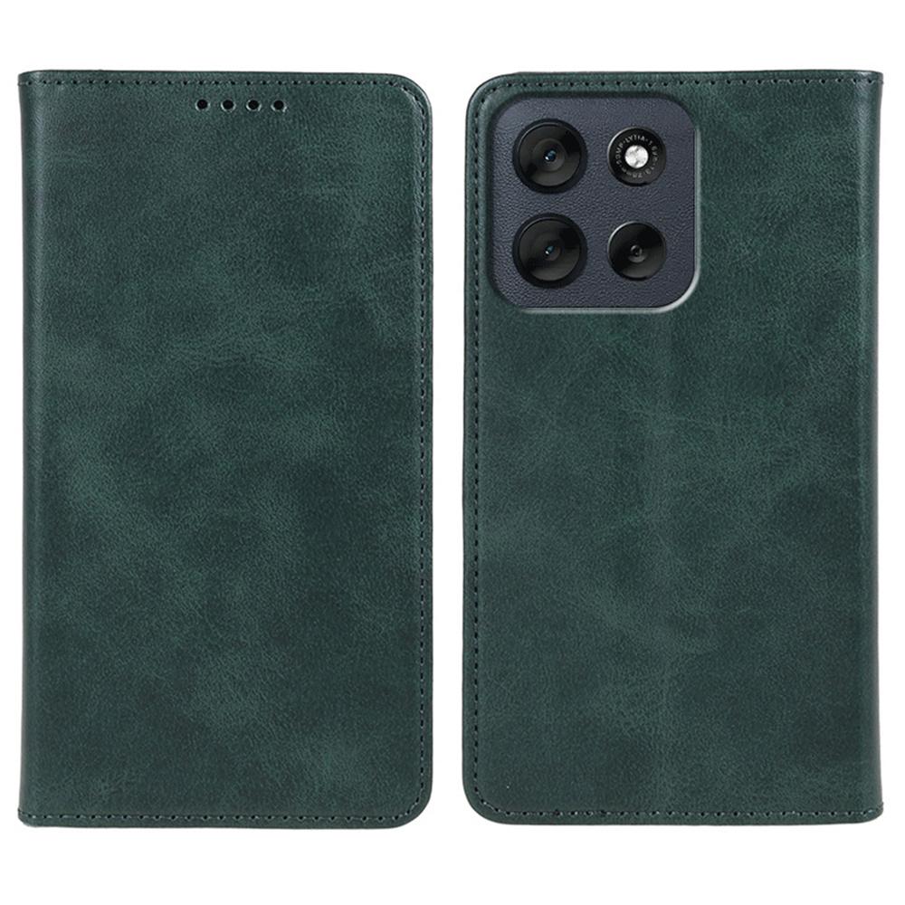 Für Motorola Moto G56 5G Hülle Stark Magnetisch PU Leder Handyhülle Kalbsledertextur