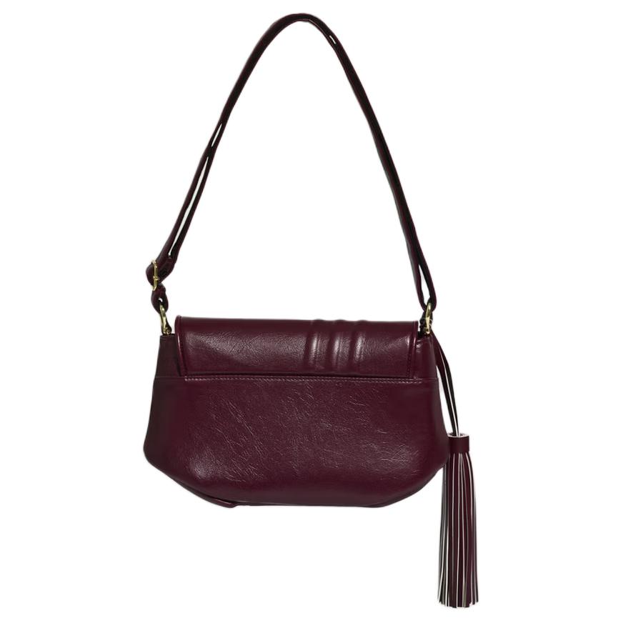 Adidas Originals Polyurethane Saddle Bag Handbag, Shoulder Bag Women's Dark Red KW4726