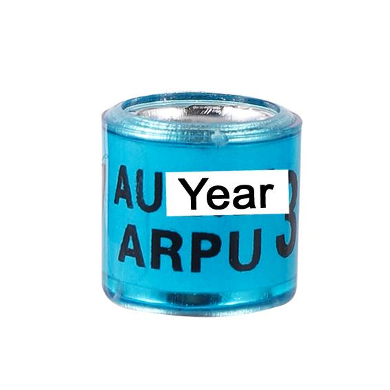

100 шт. 2026/2027 рік Багатоколірні кільця для ніг голубів з номером Птах Голуб Голуби Тренування Змагання Ідентифікація Кільце на ногу 10 кольорів 2026 синій