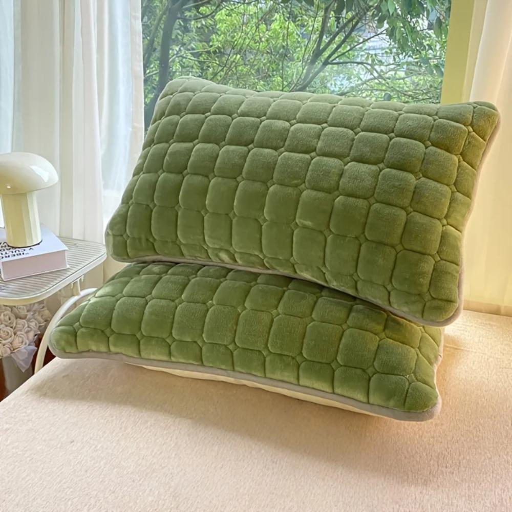 Warm Plaid Pillowcase Thickened Pillow Cover Modern Cushion Cover  Bedroom