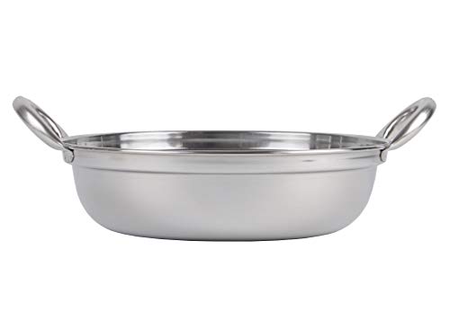 PEARL METAL 17cm Silver Stainless Steel Two-Handled Pot, Kitchen Mate HB-4459
