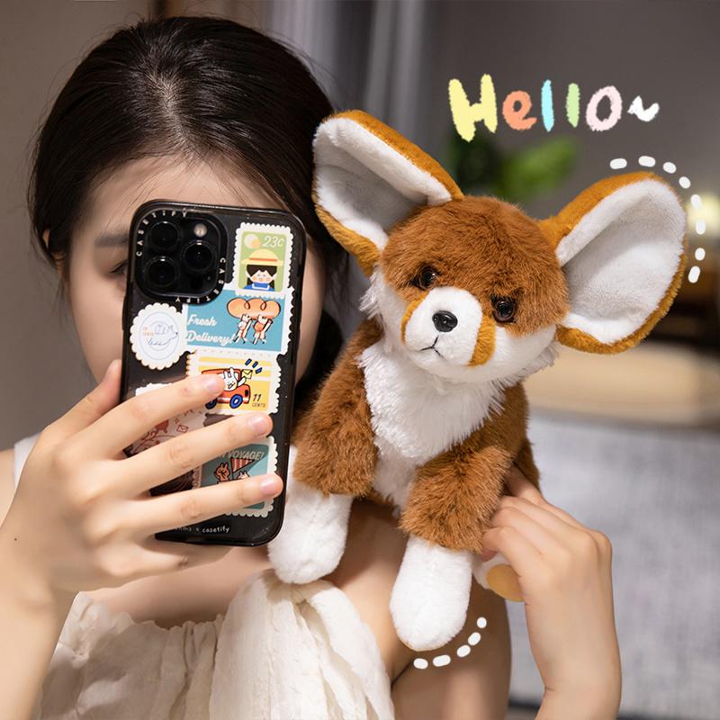 Kawaii Imaginative Play Animal Fox Plush Doll Large Size Eared Basset Dog And Fennec Fox Plush Doll Home Decor Birthday Celebration Perfect Gift