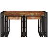 Nesting Table Set 3 Pcs Solid Recycled Wood and Metal