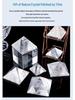 Bílá křišťálová leštěná pyramida Feng Shui ornament