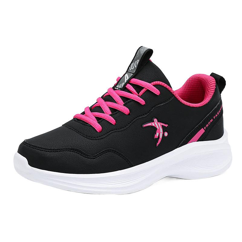 Joni Danlai Women's Shoes Spring New Leather Sneakers Women's Waterproof Women's Non-slip Shock-absorbing Leisure Travel Shoes