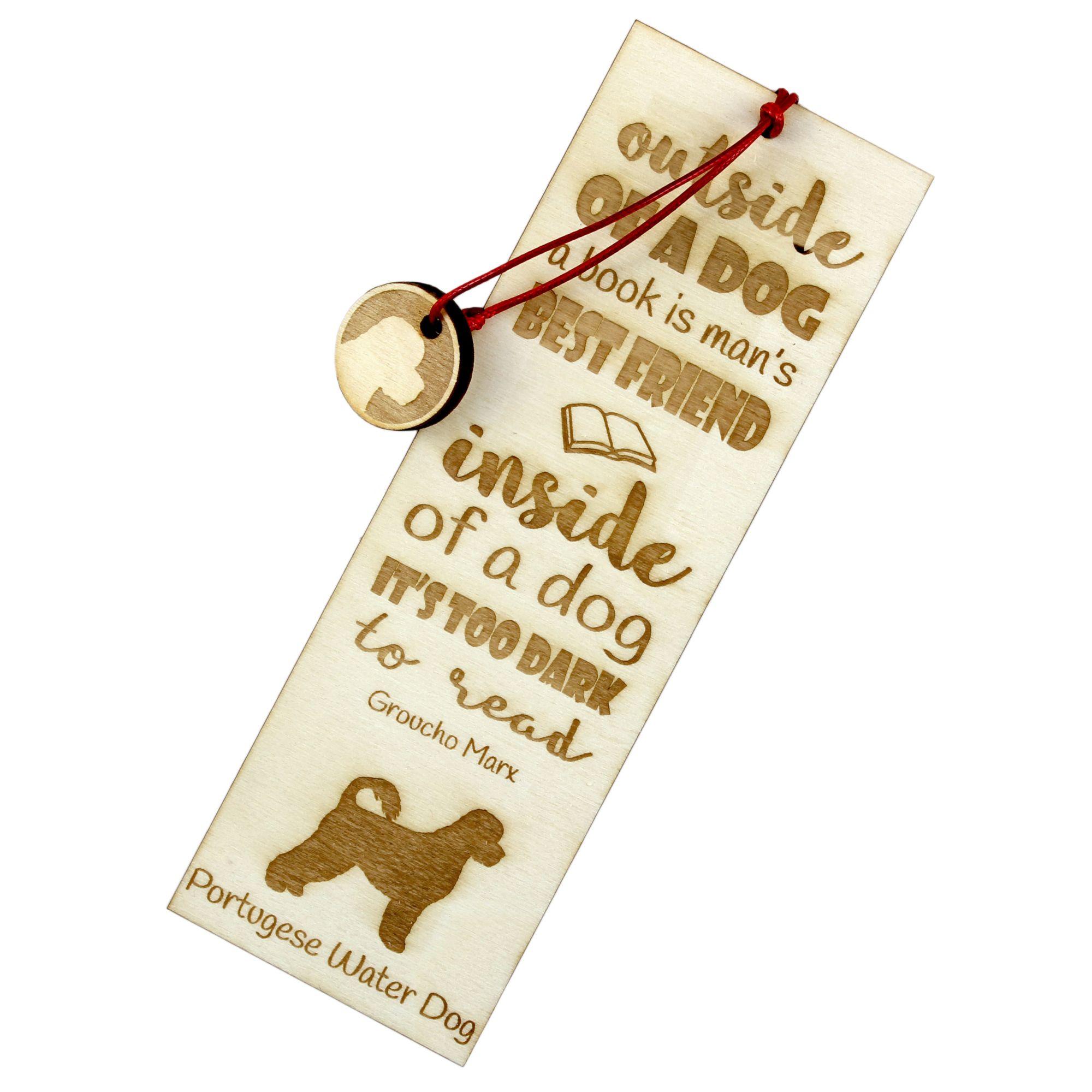 

Portuguese Water Dog, Portie, PWD, Water Dog - dog bookmark, personalized bookmark, gift for bookworm from Art-Dog brand