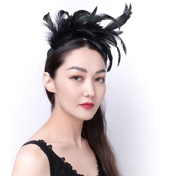 Flapper Feather Headband Burlesque Headpiece Flapper Headpiece Feather Headband