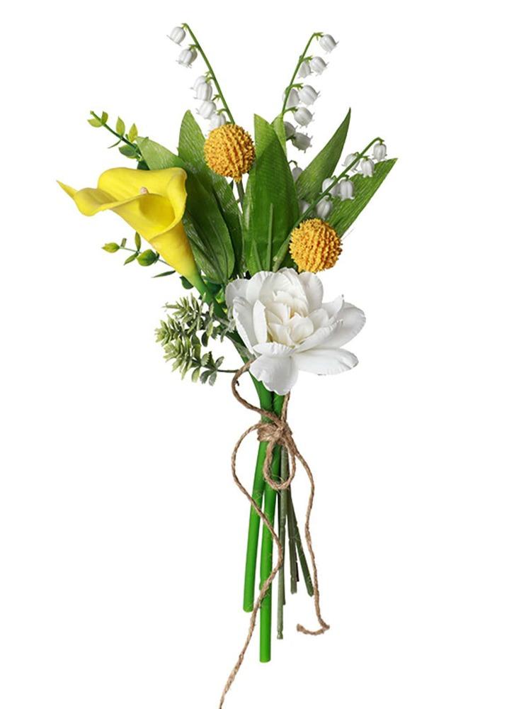 Silk Roses Artificial Bouquets Flower Arrangements Eucalyptus Leaves Wedding Bouquets Table Centerpieces Faux Greenery Stems for Vases Home Decoration