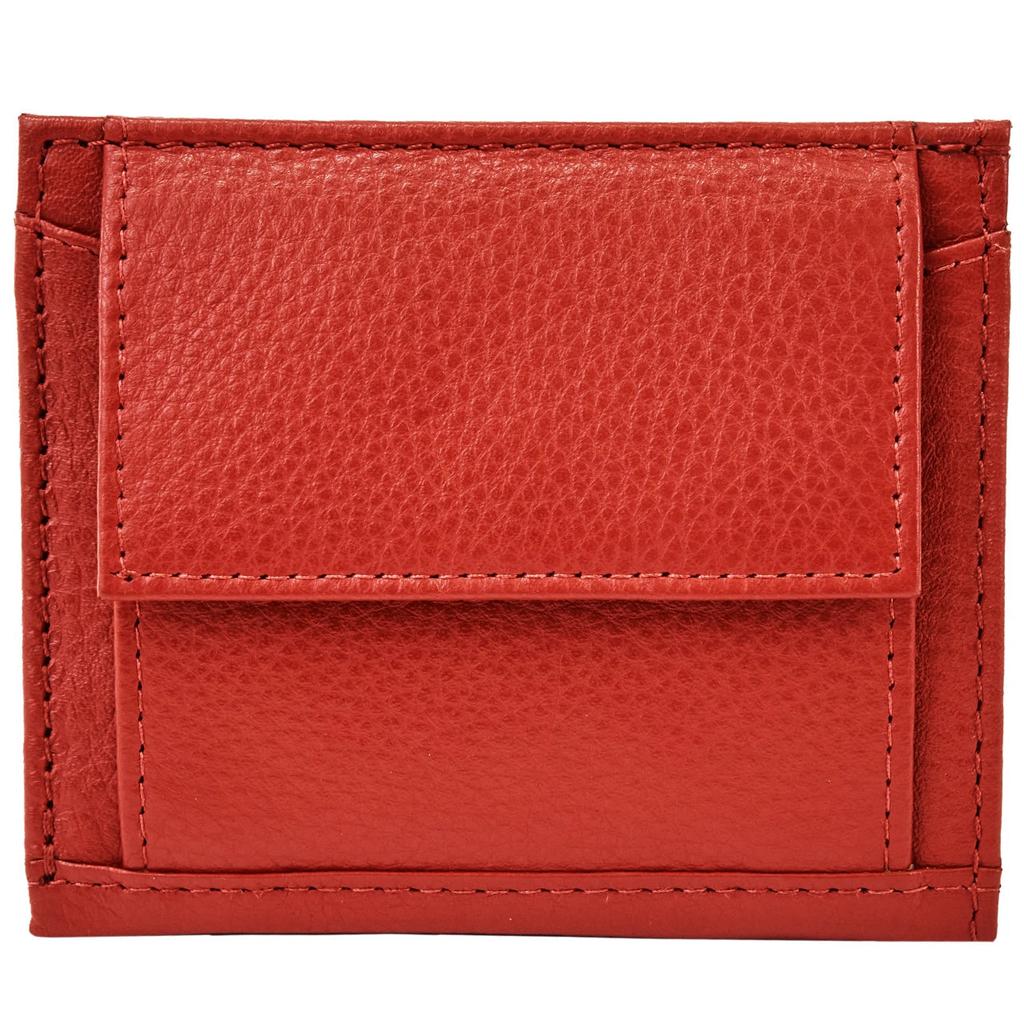 Small Women' Wallet Wings Made of Natural Leather Red