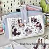 Cream Blue Large Capacity Multifunctional Pencil Case and Makeup Bag with Puppy Design