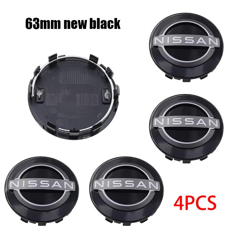 54mm/63mm Neue 4 Stück Auto Radnabenkappen Abdeckungen für Nissan Tiida Sentra X Trail T32 Qashqai J10 J11 Leaf Juke Teana