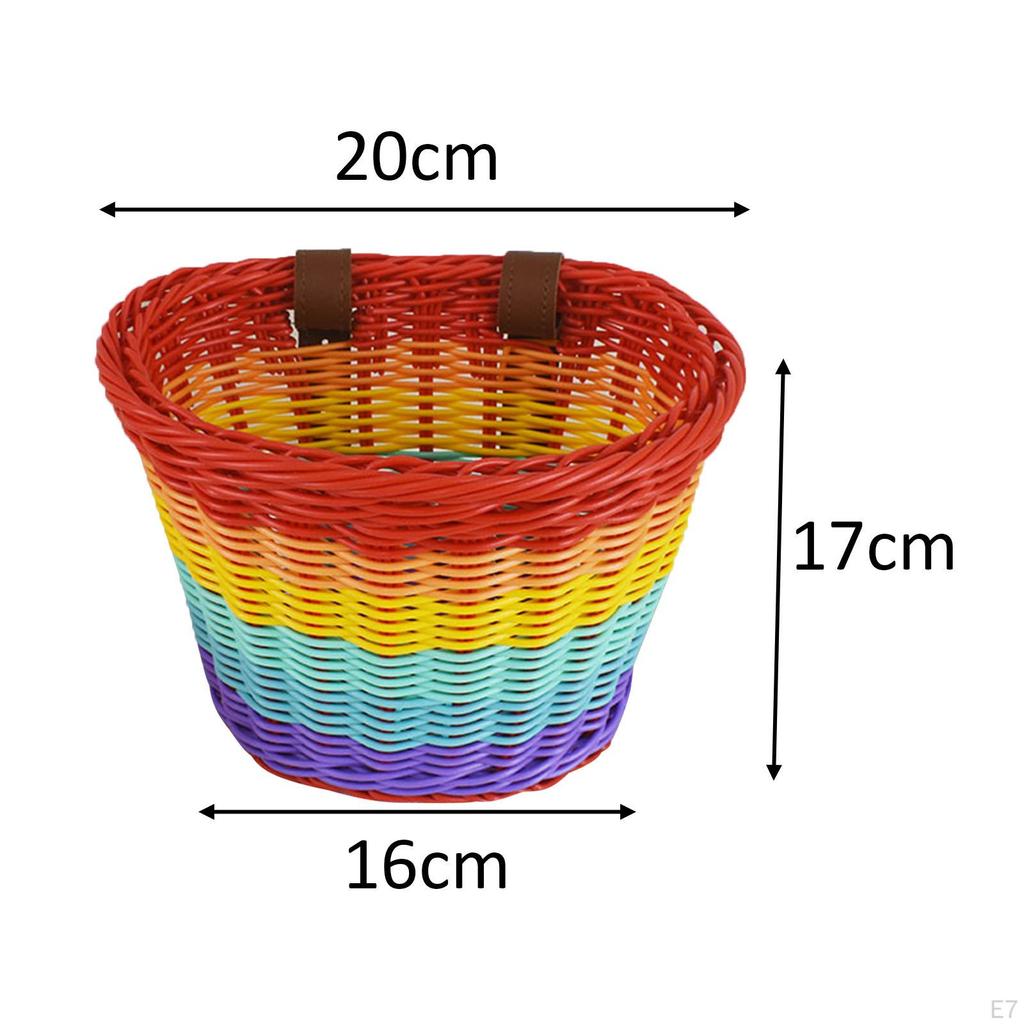 Coș de depozitare pentru ghidon de bicicletă pentru copii Material PP țesut manual Bicicletă universală de echilibru Robustă