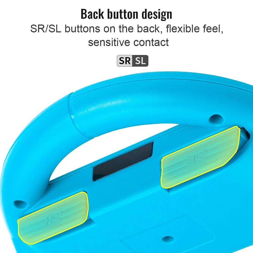 2Pcs Left Right Game Steering Wheel Controller Handle Holder Grip JoyCon Controller Gamepad For Nintendo Switch OLED NS