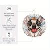 2D Metal Wind Chime with Playful French Bulldog Design – Handcrafted Outdoor Garden Decor, Weather-Resistant Hanging Art for Patio