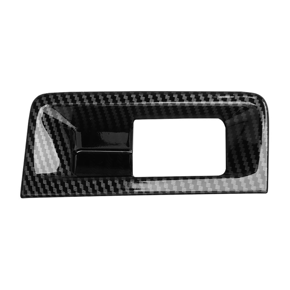 Car Electronic Brake Frame Button Area Trim Decorative Accessories ABS Material for Genesis G80 DH 2015- Left-Hand Drive Carbon Fiber