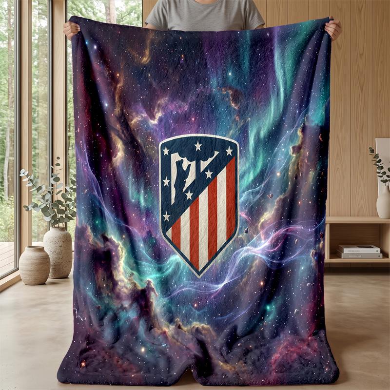 Atletico Madrid Theme blanket Soft Flannel Blanket Plush Throw Blanket Cozy Sofa Bed Blanket for Home Decor