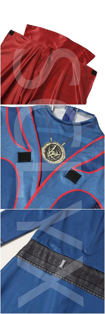 SCLYX Doctor Strange Cosplay Kostüm für Jungen, Cooles Halloween-Kostüm für Veranstaltungen, Partys und Kulturfestivals, #22119 (Höhe 130cm)