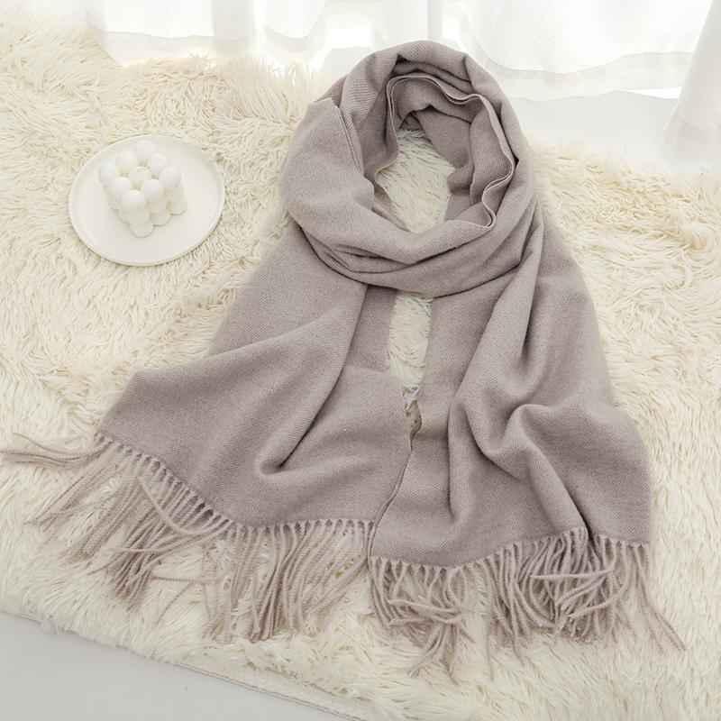 High Quality Cashmere Scarves Women  New Winter Thicken Warm Soft Pashmina Shawls Wraps Solid Female Wool Long Tassel Scarf