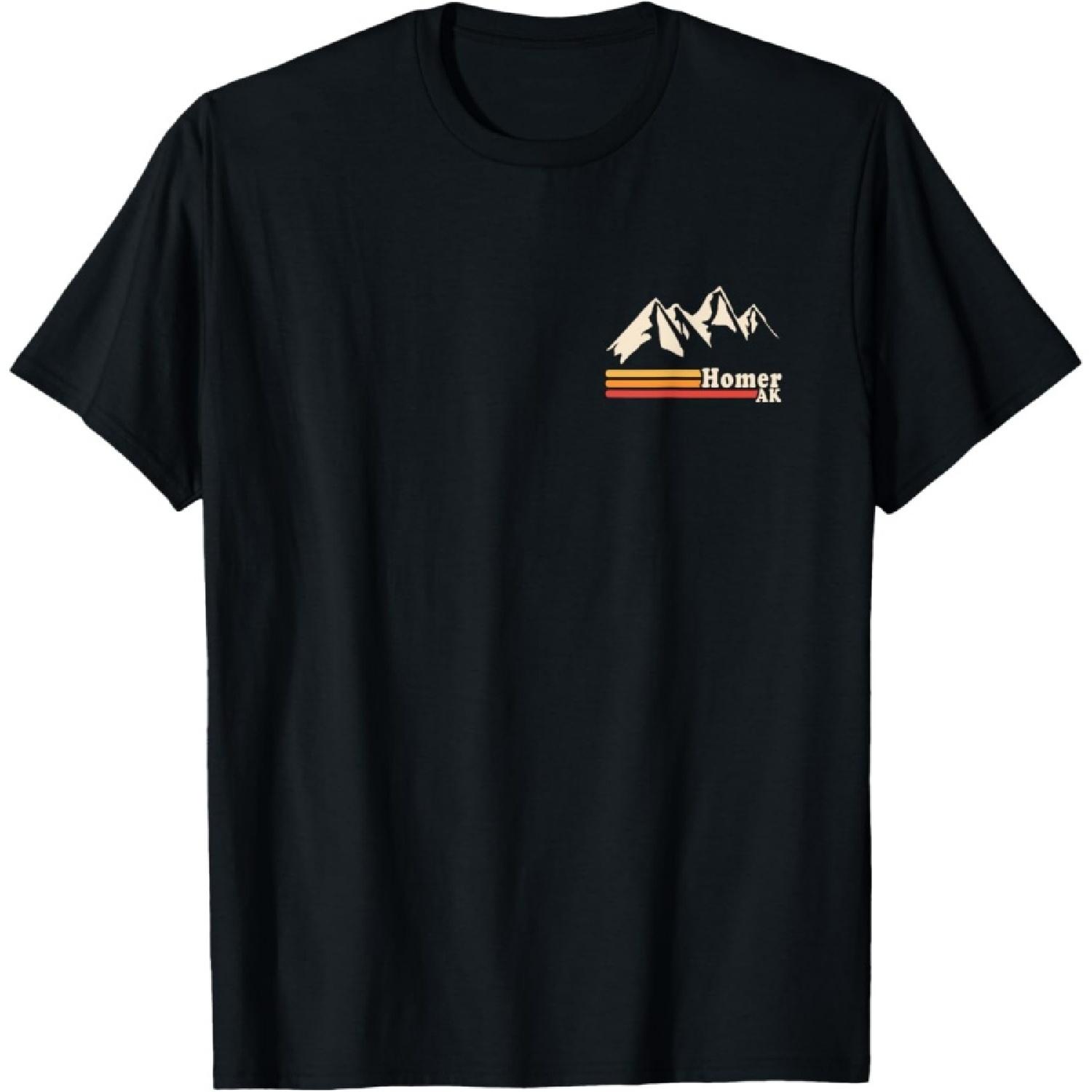 Retro Homer Alaska AK Mountains T-Shirt S