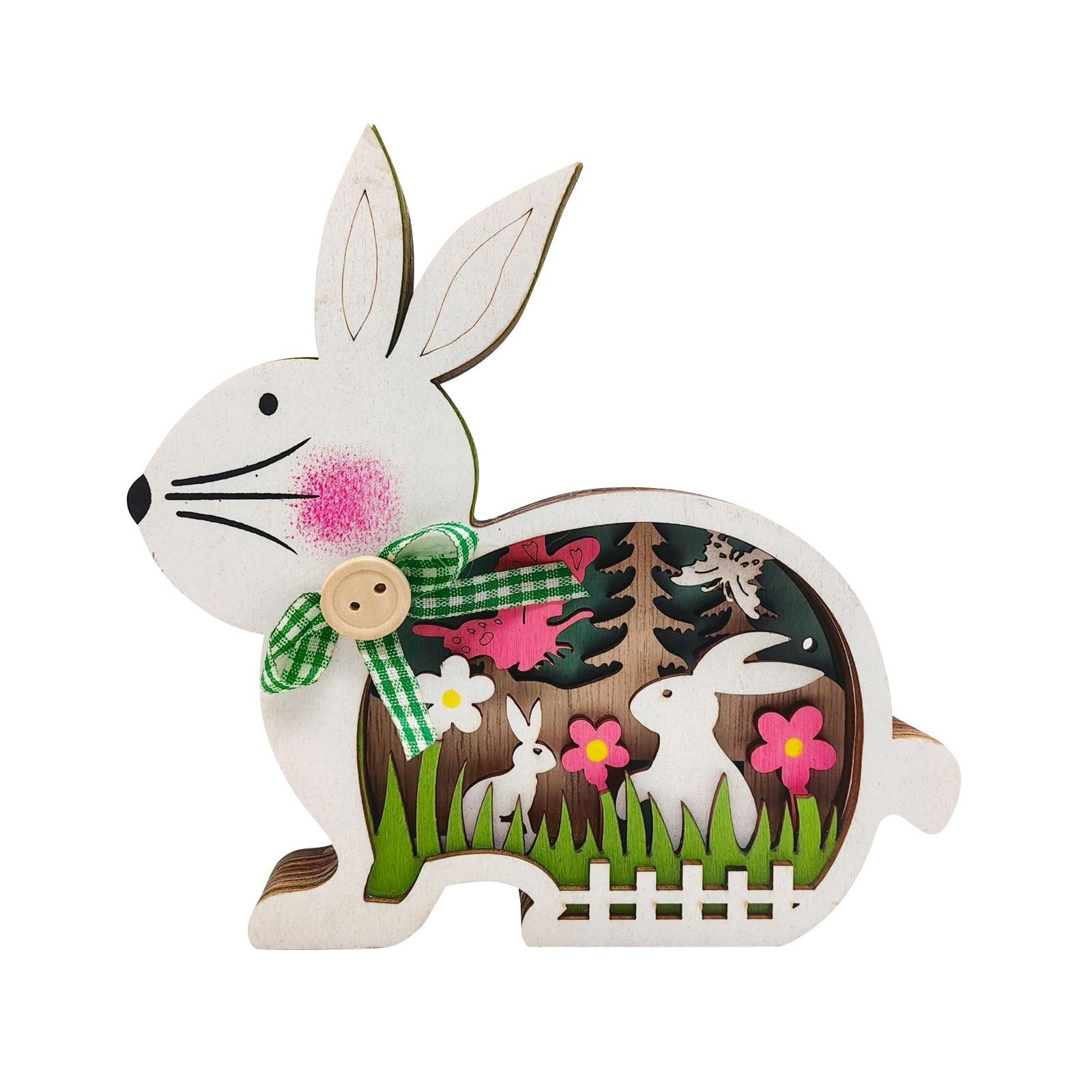 

Великодні Дерев яні Вироби Світні Дерев яні Кольорові Світлові Прикраси Домашні Фестивальні Настільні Декорації. One Size