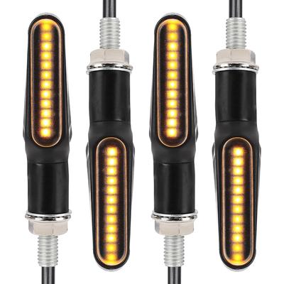 KEMIMOTO Blinker, Motorrad, LED-Blinker, E-Prüfzeichen, Lauflichtblinker, 12 V, Sequenziell