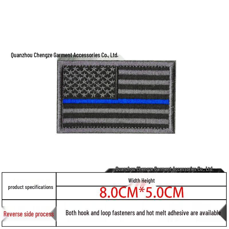 Embroidered Velcro US Flag Patch - Multicolor Stars and Stripes (Left & Right)